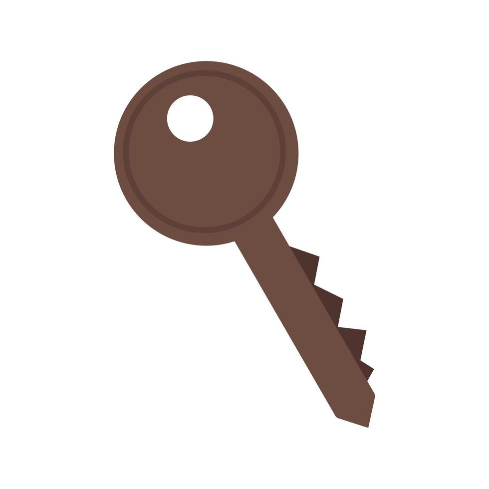 Key I Flat Multicolor Icon vector