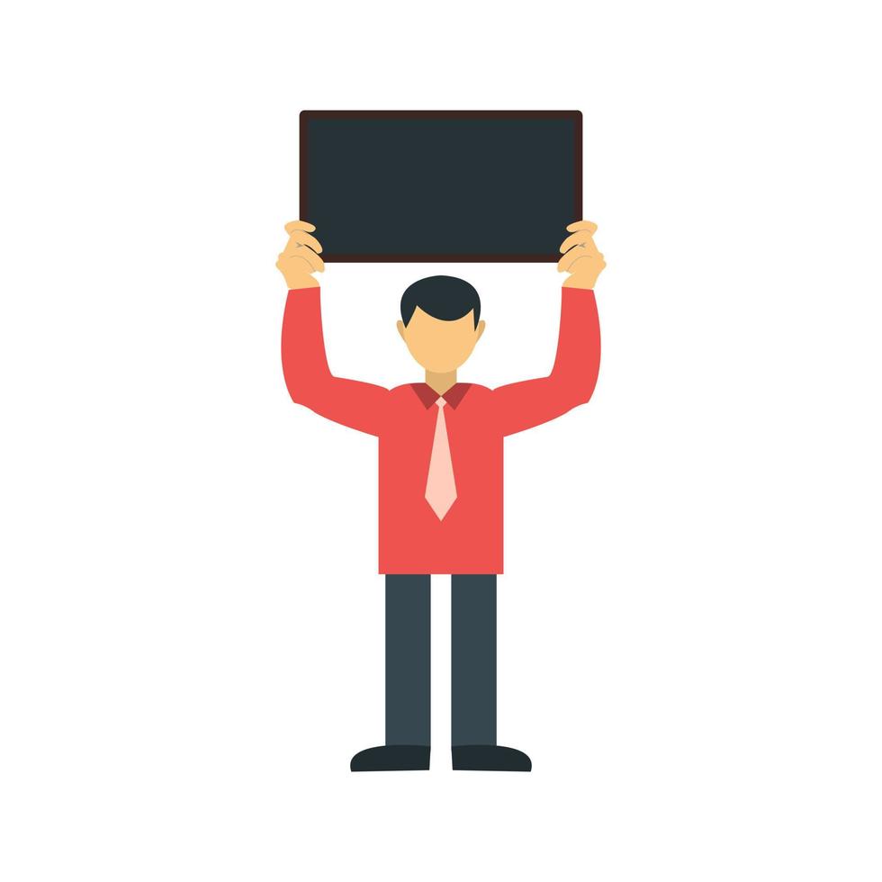 Sign Holder Flat Multicolor Icon vector