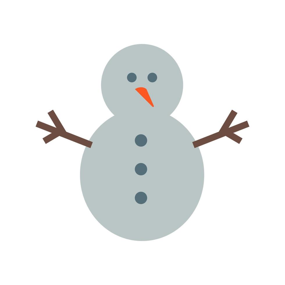 Snowman I Flat Multicolor Icon vector