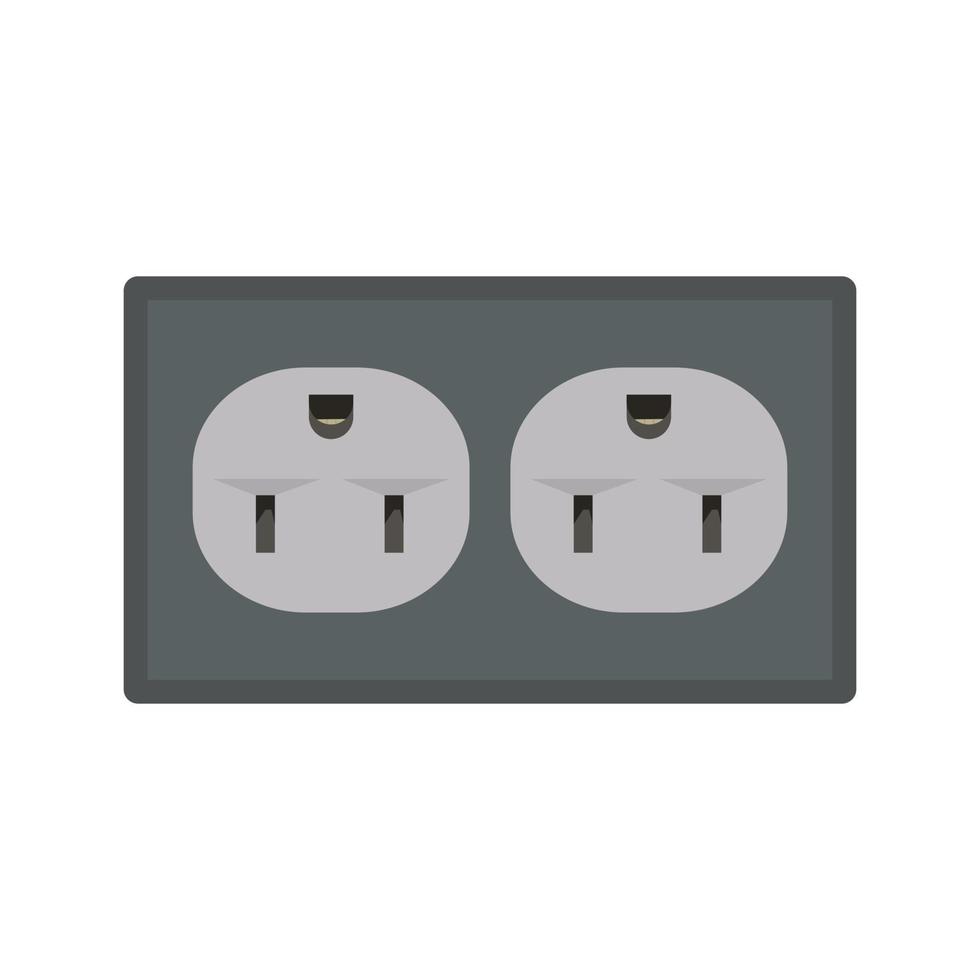 Electric Plugs Flat Multicolor Icon vector
