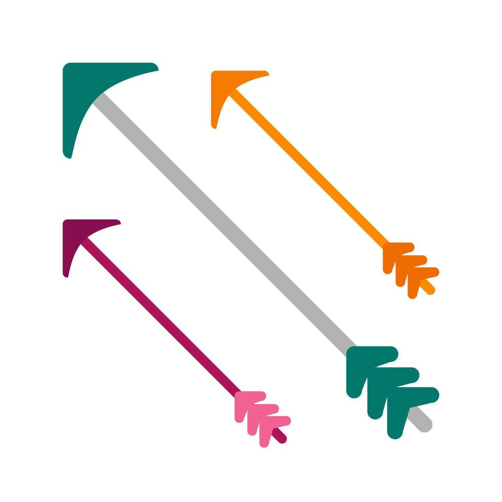 Arrows Flat Multicolor Icon vector