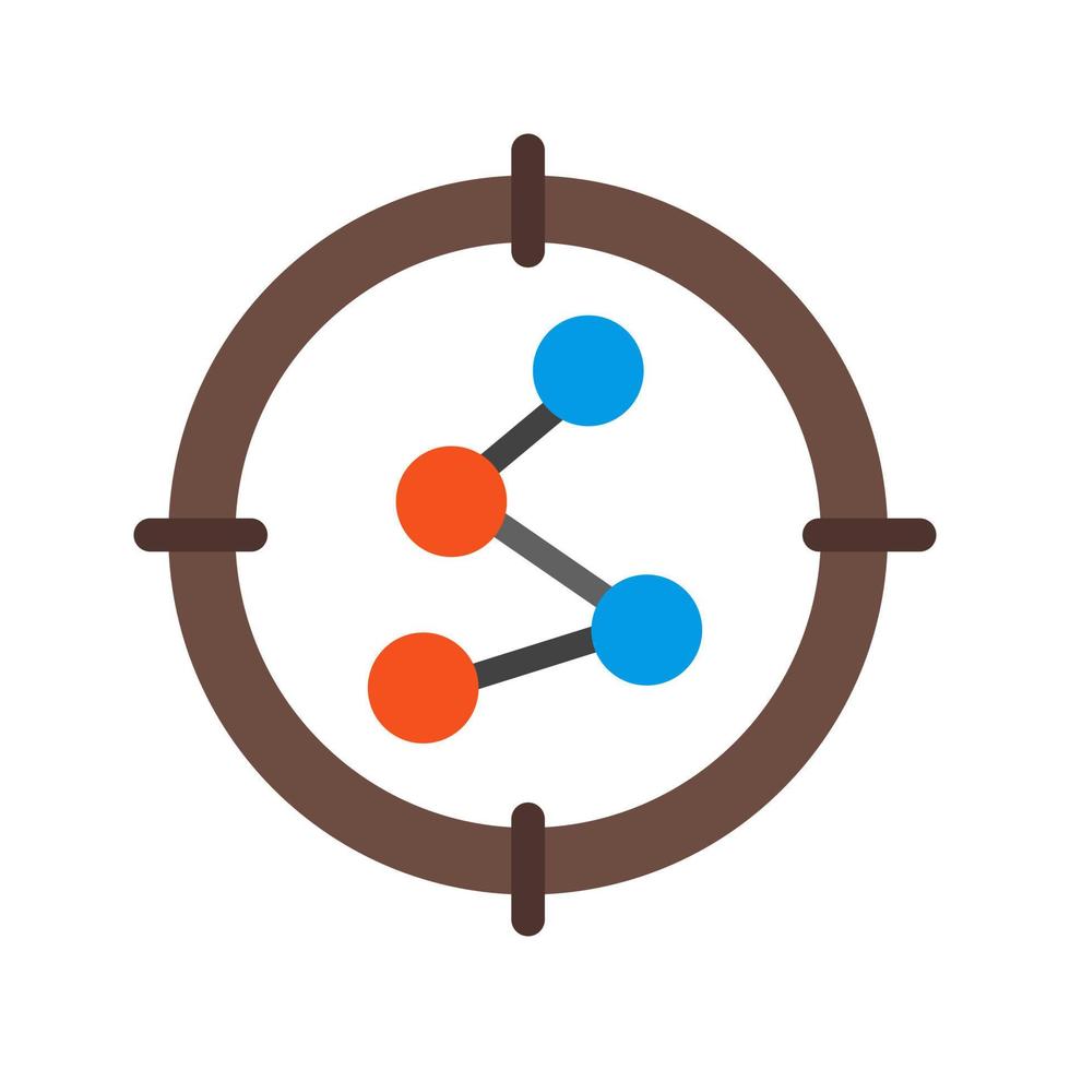 Target Marketing II Flat Multicolor Icon vector