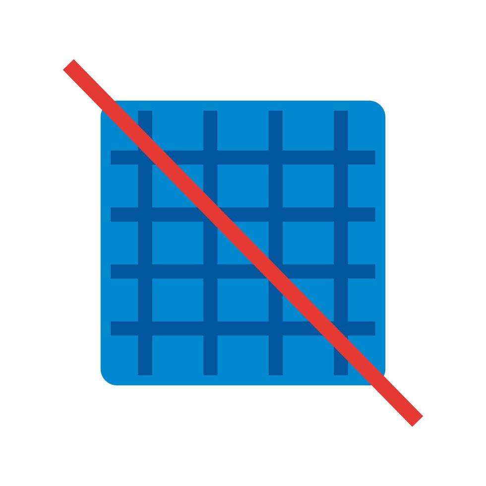 Grid Off Flat Multicolor Icon vector