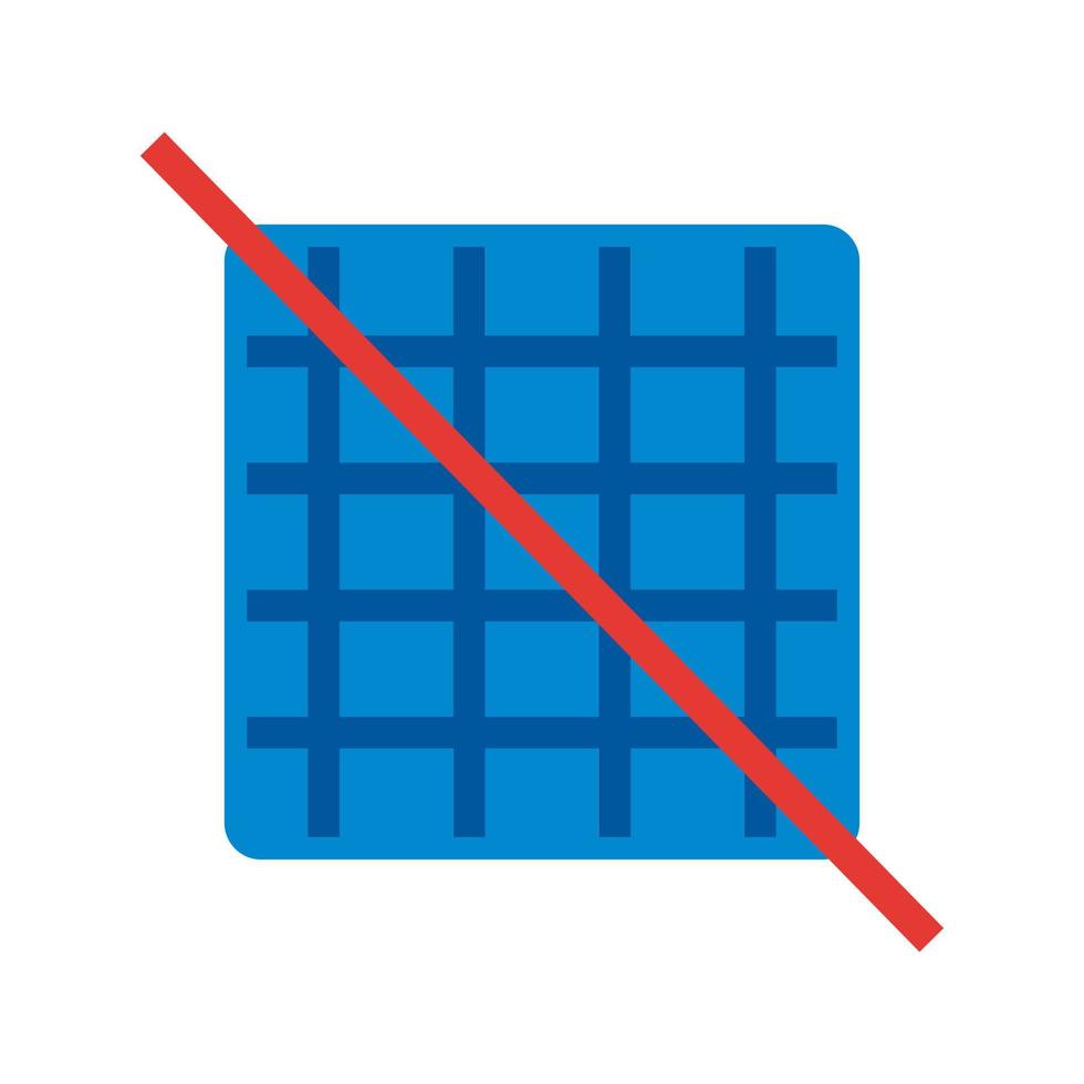 Grid Off Flat Multicolor Icon vector