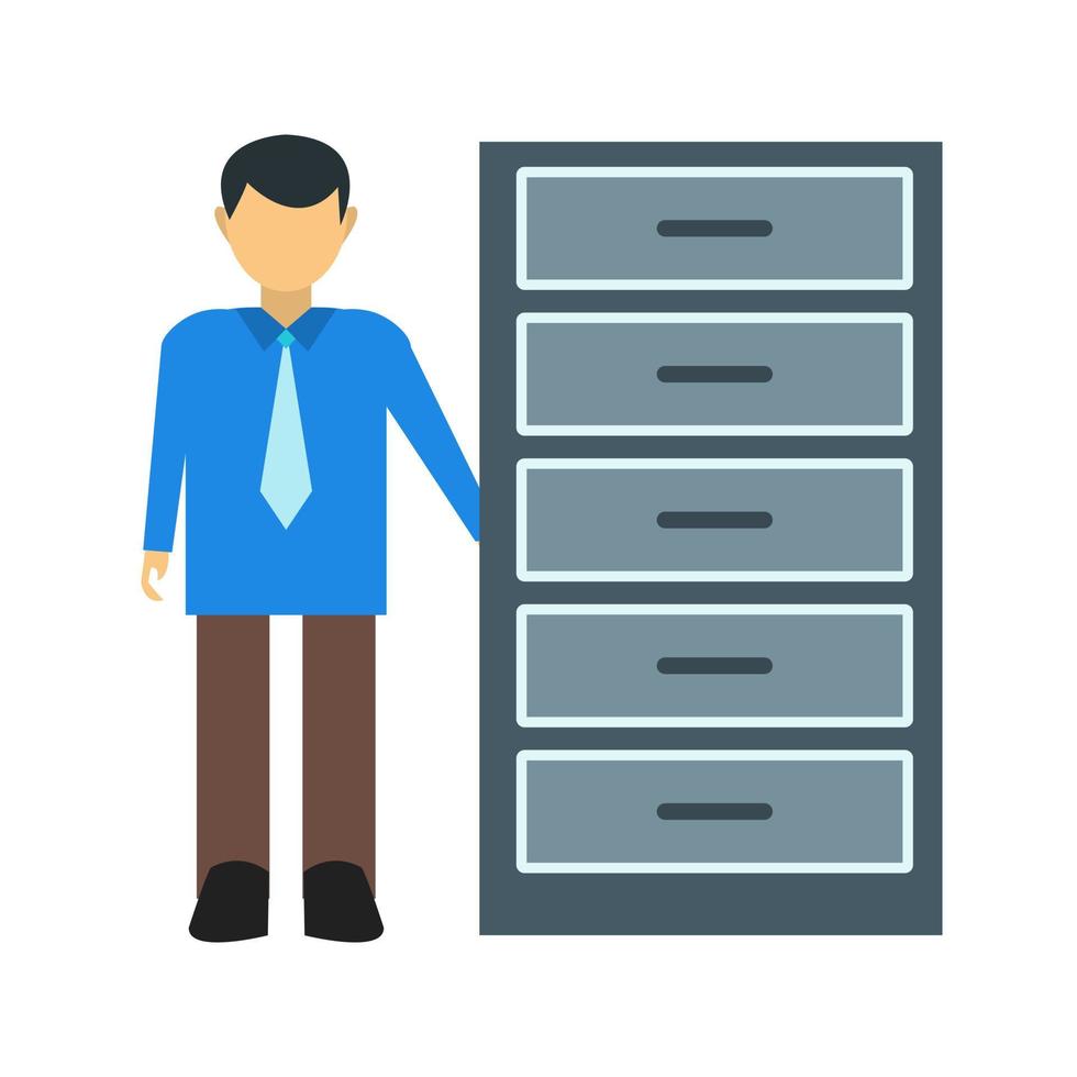 Storage Manager Flat Multicolor Icon vector