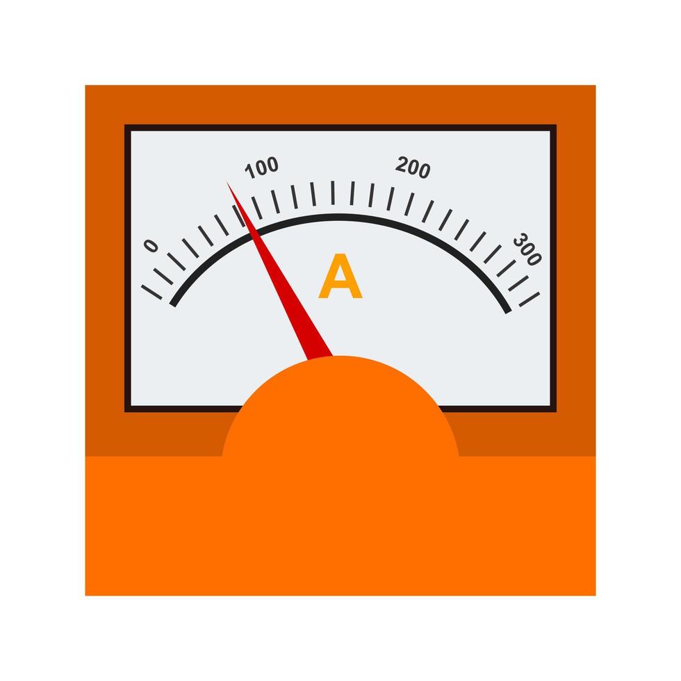 Ammeter Flat Multicolor Icon vector