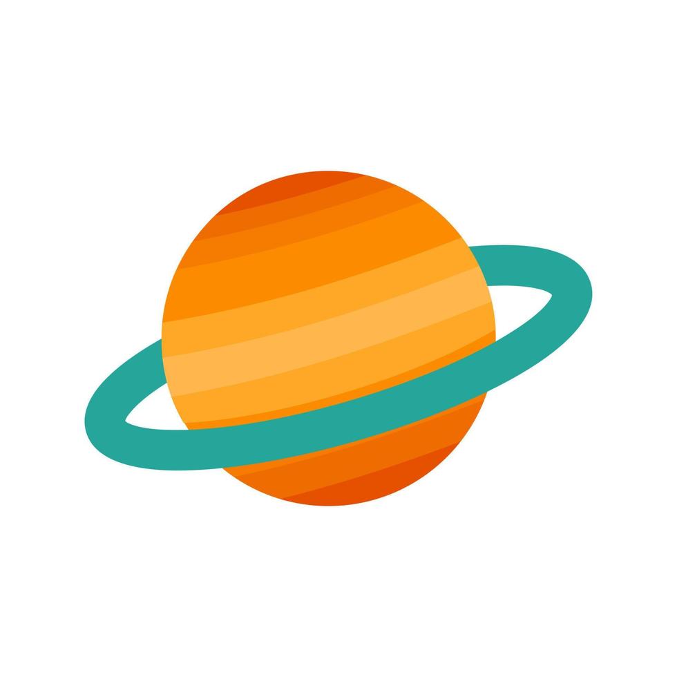 Planet I Flat Multicolor Icon vector