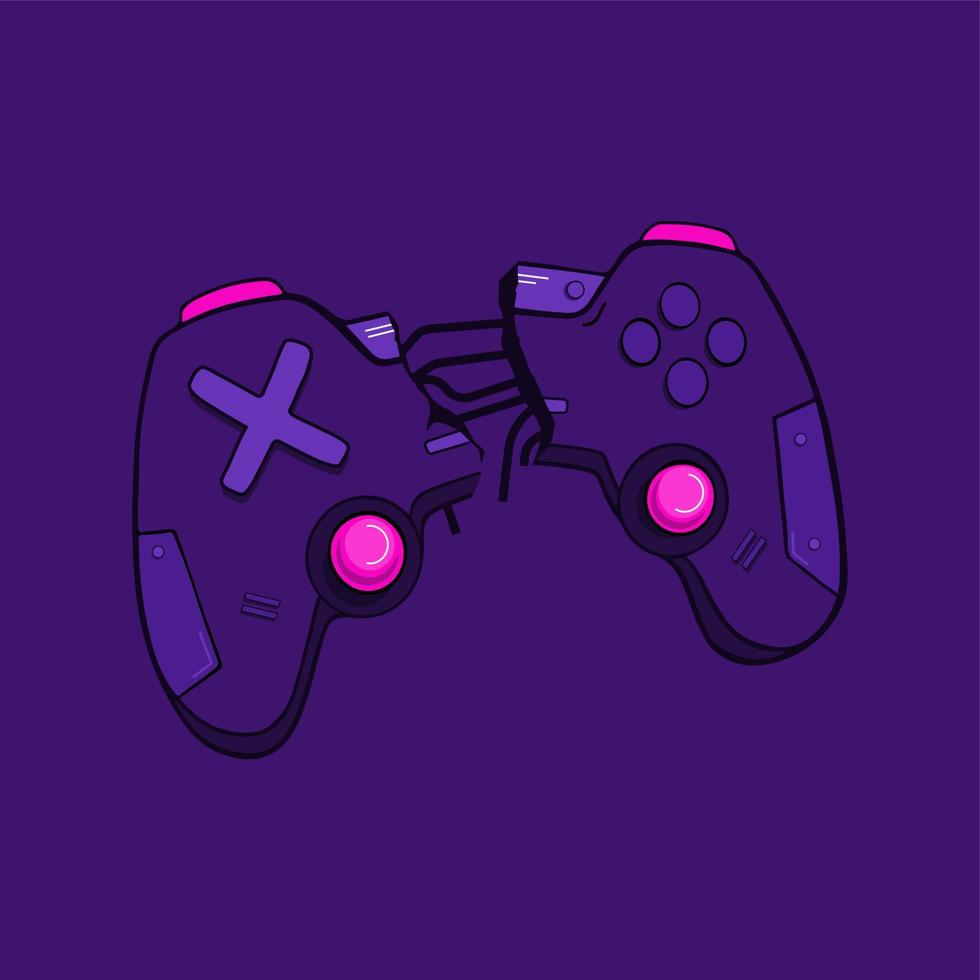 neon dark element gaming design vector