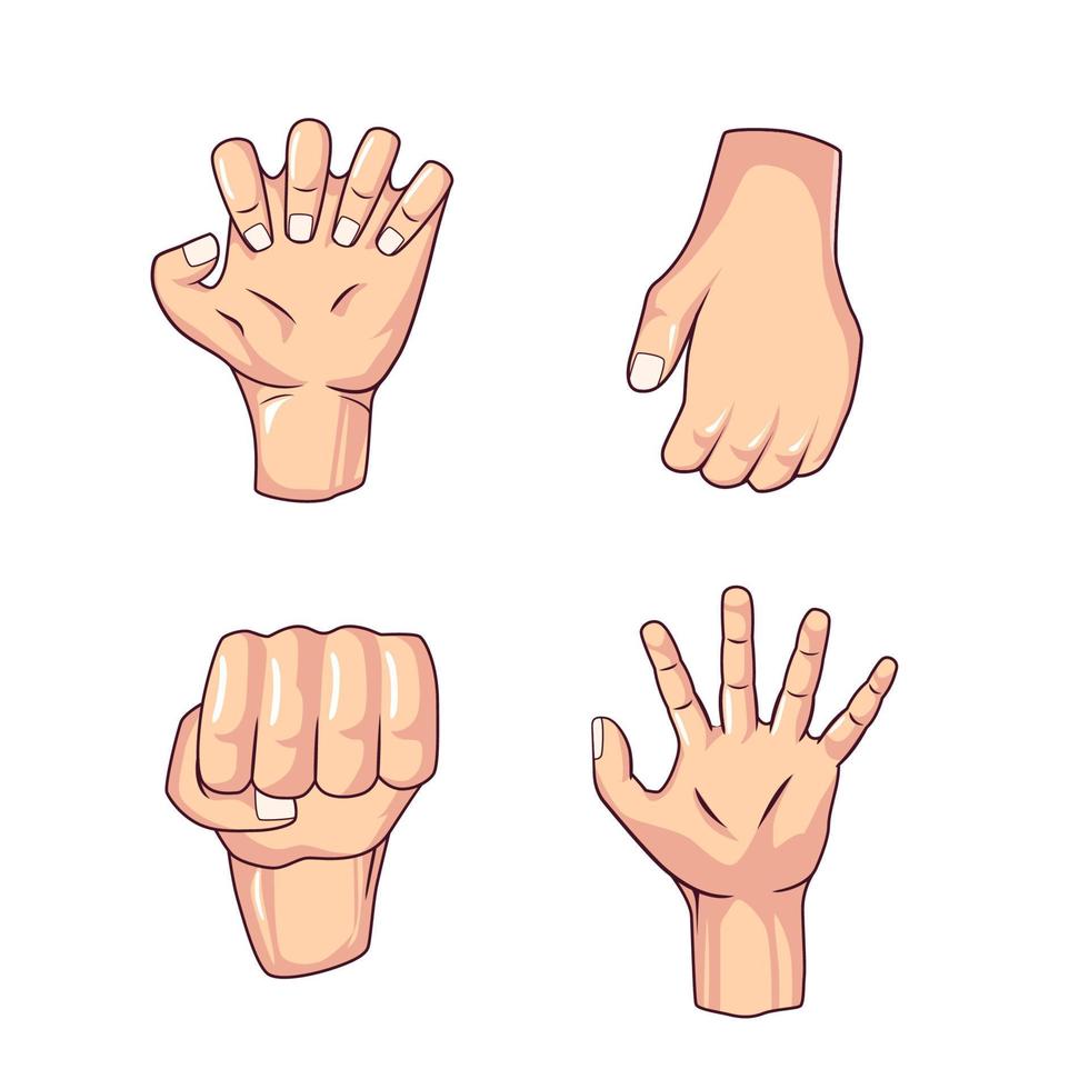 cartoon illustration of hand vector