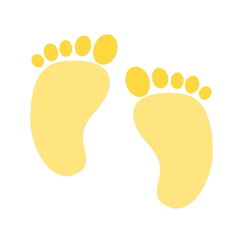 icono multicolor plano de pies de bebé vector
