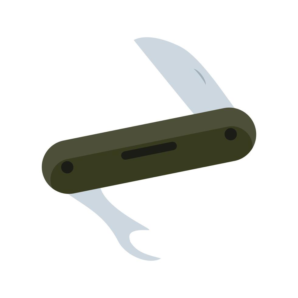 Army Knife Flat Multicolor Icon vector