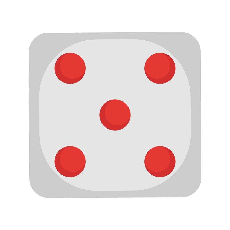 Dice II Flat Multicolor Icon vector