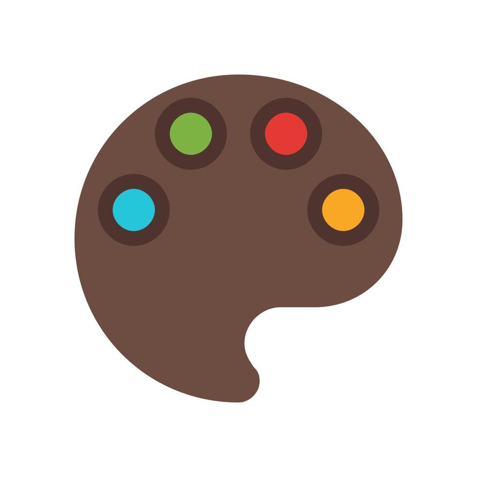 Color Lens Flat Multicolor Icon vector