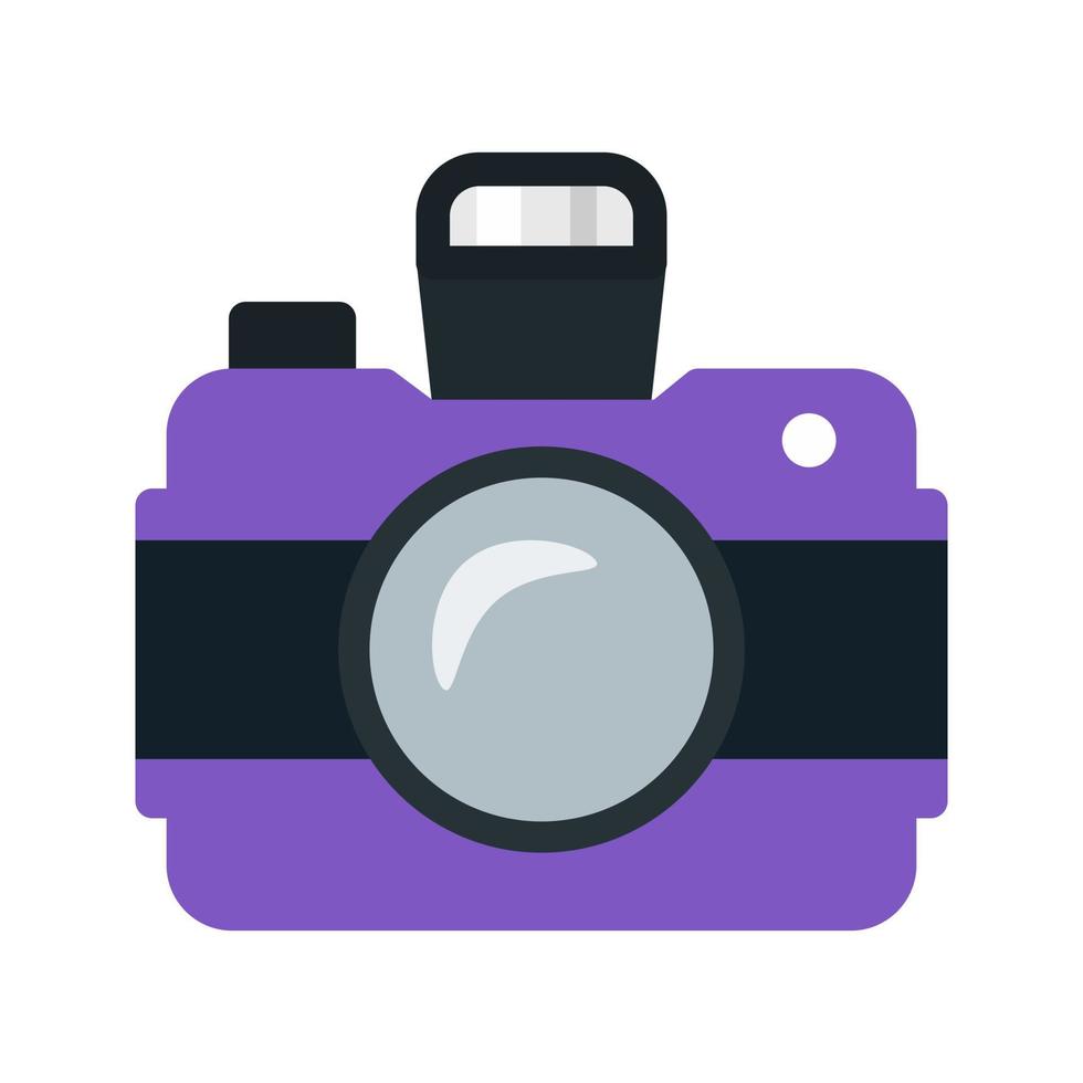 Camera II Flat Multicolor Icon vector