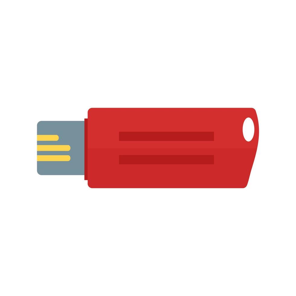 Flash Drive Flat Multicolor Icon vector