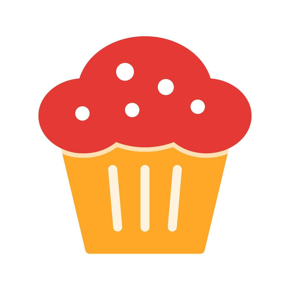 Muffin Flat Multicolor Icon vector