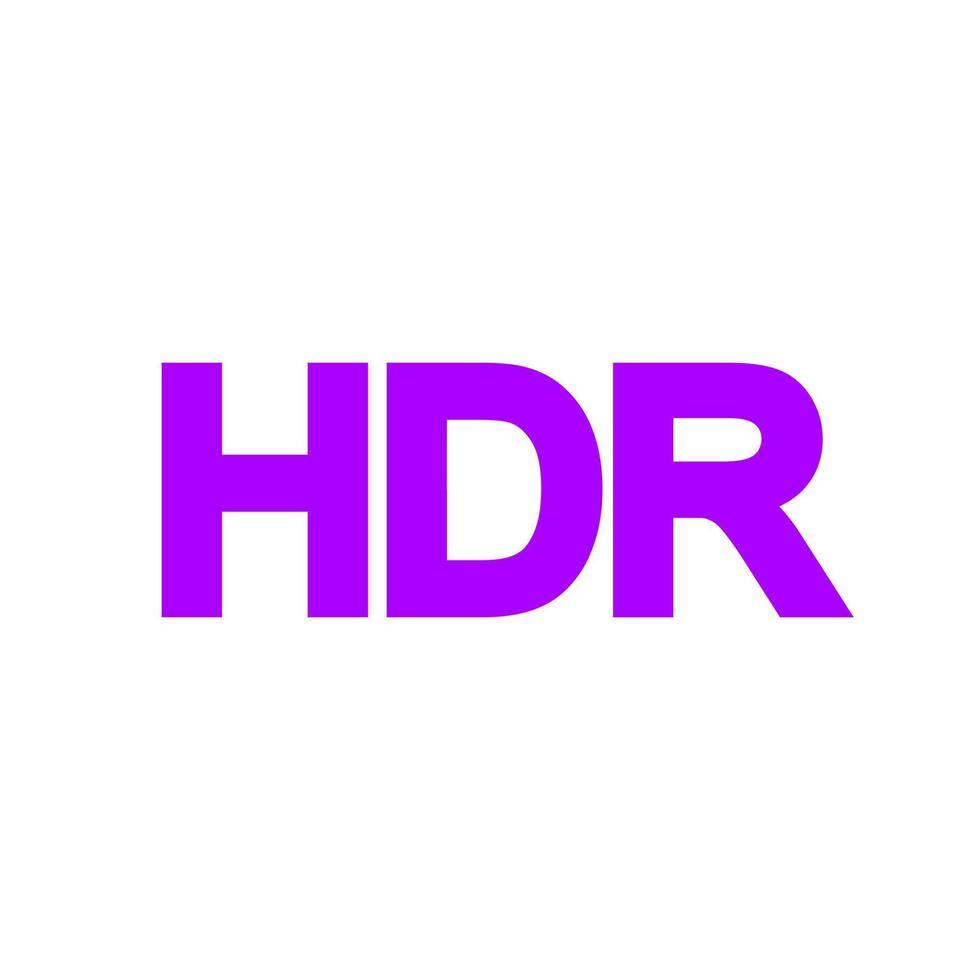 HDR On Flat Multicolor Icon vector