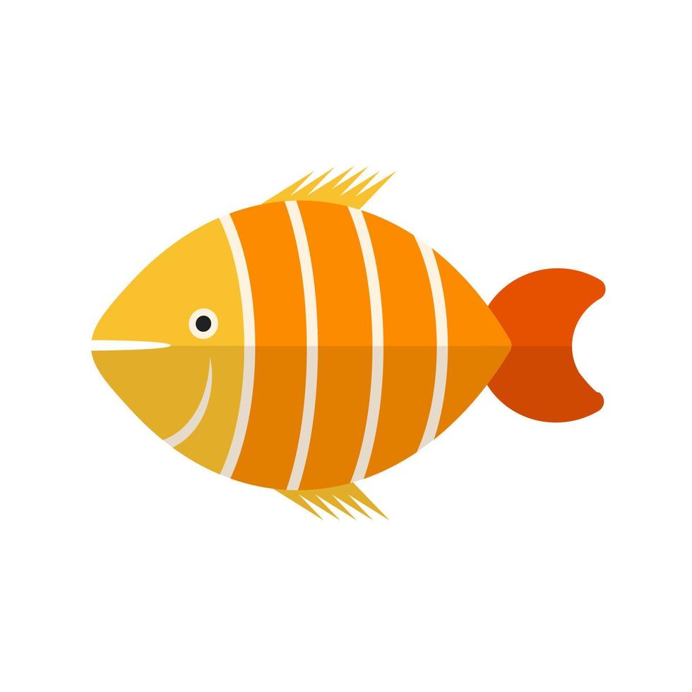 Clown Fish Flat Multicolor Icon vector