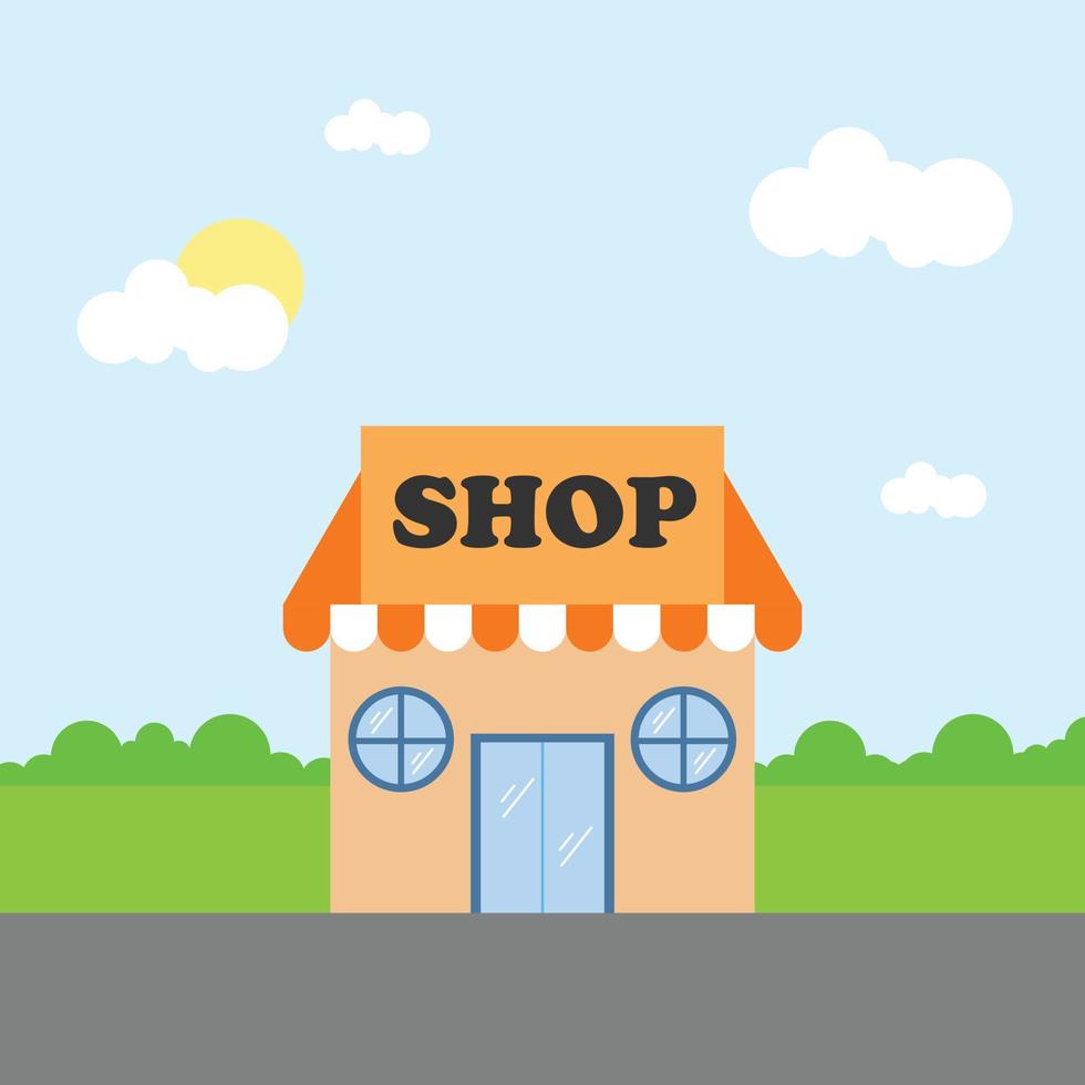 shop by the roadside vector