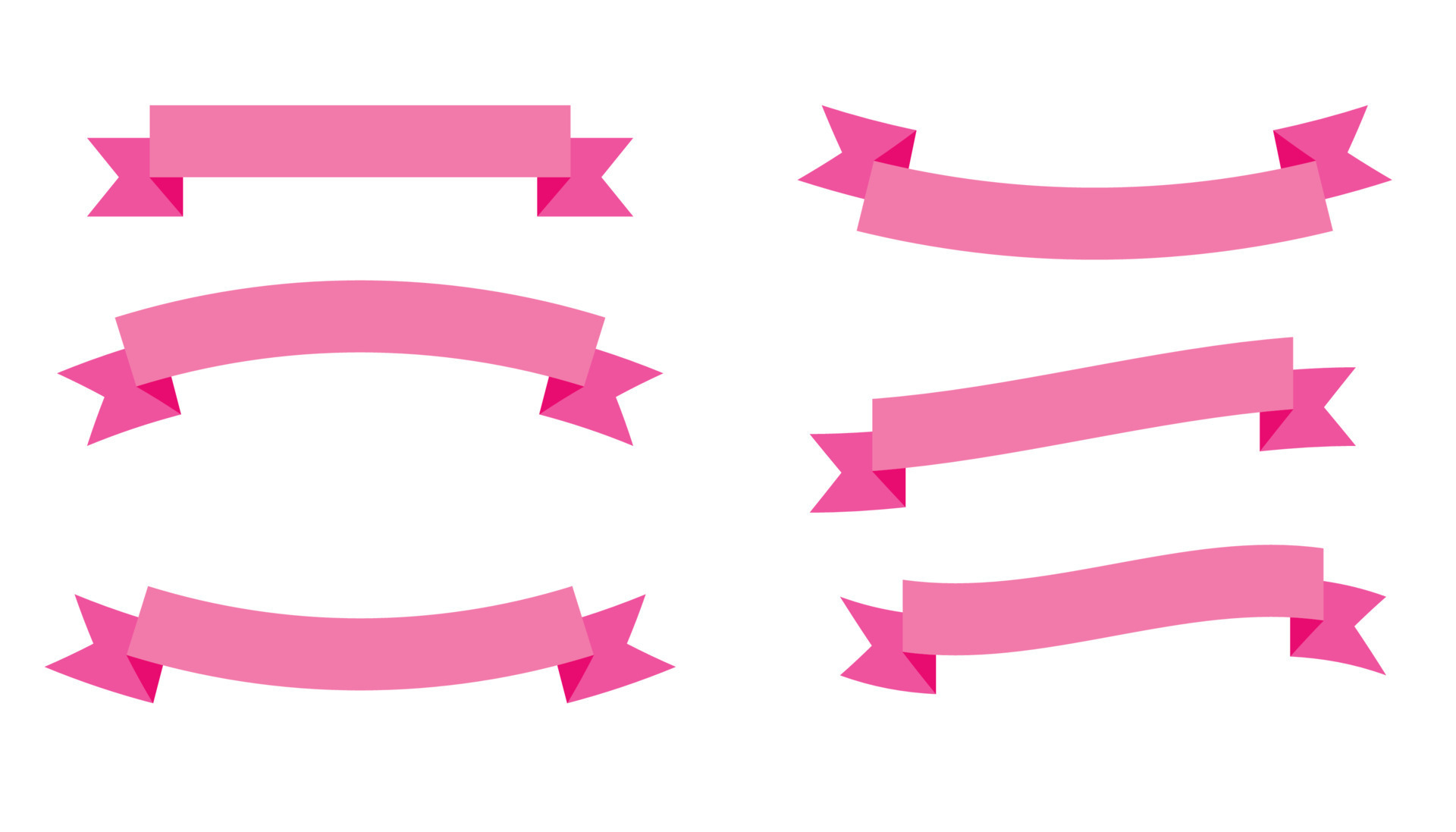 Pink Ribbon Banner Vector Art Icons And Graphics For Free Download