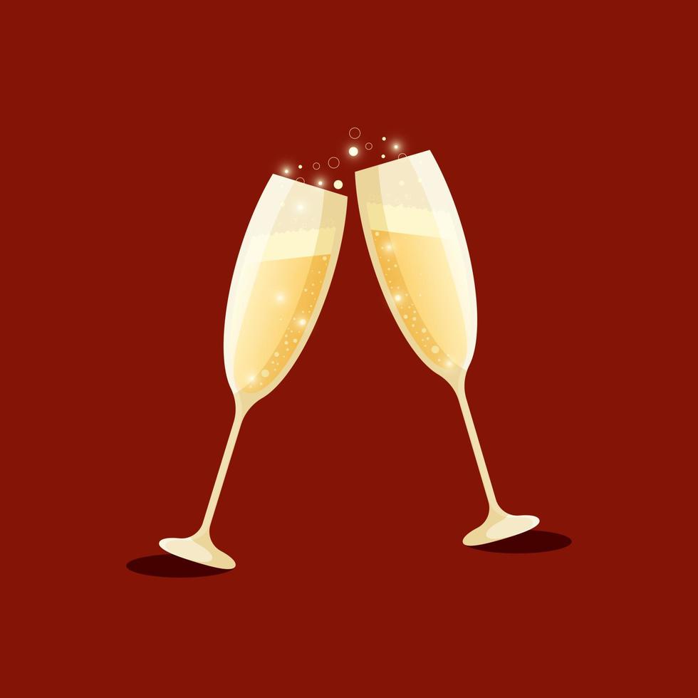 celebrate with wine glass vector