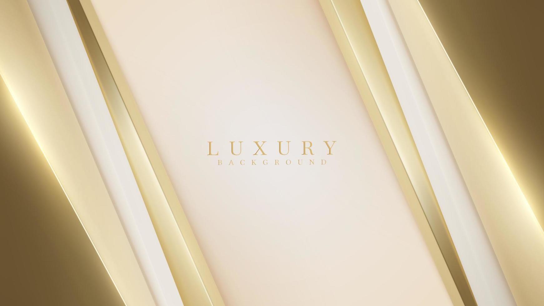 Gold background with glitter light effect decoration. vector