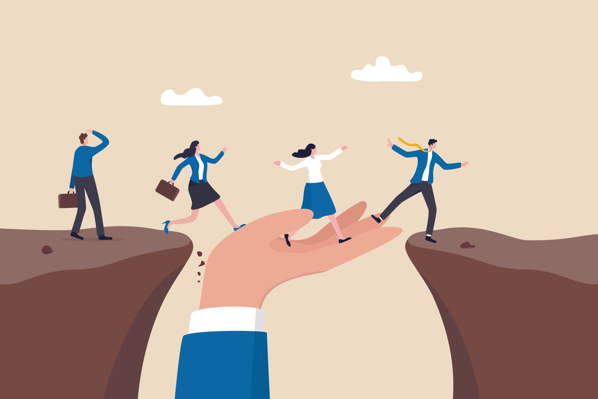 Support of help to solve problem, manager mentorship or coaching to help team success