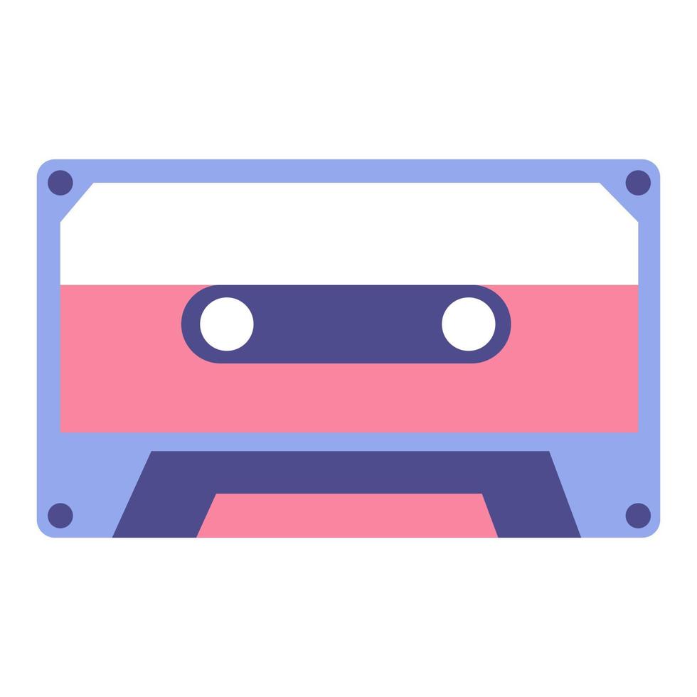 Cassette tape isolated on a white background. 90s concept. vector