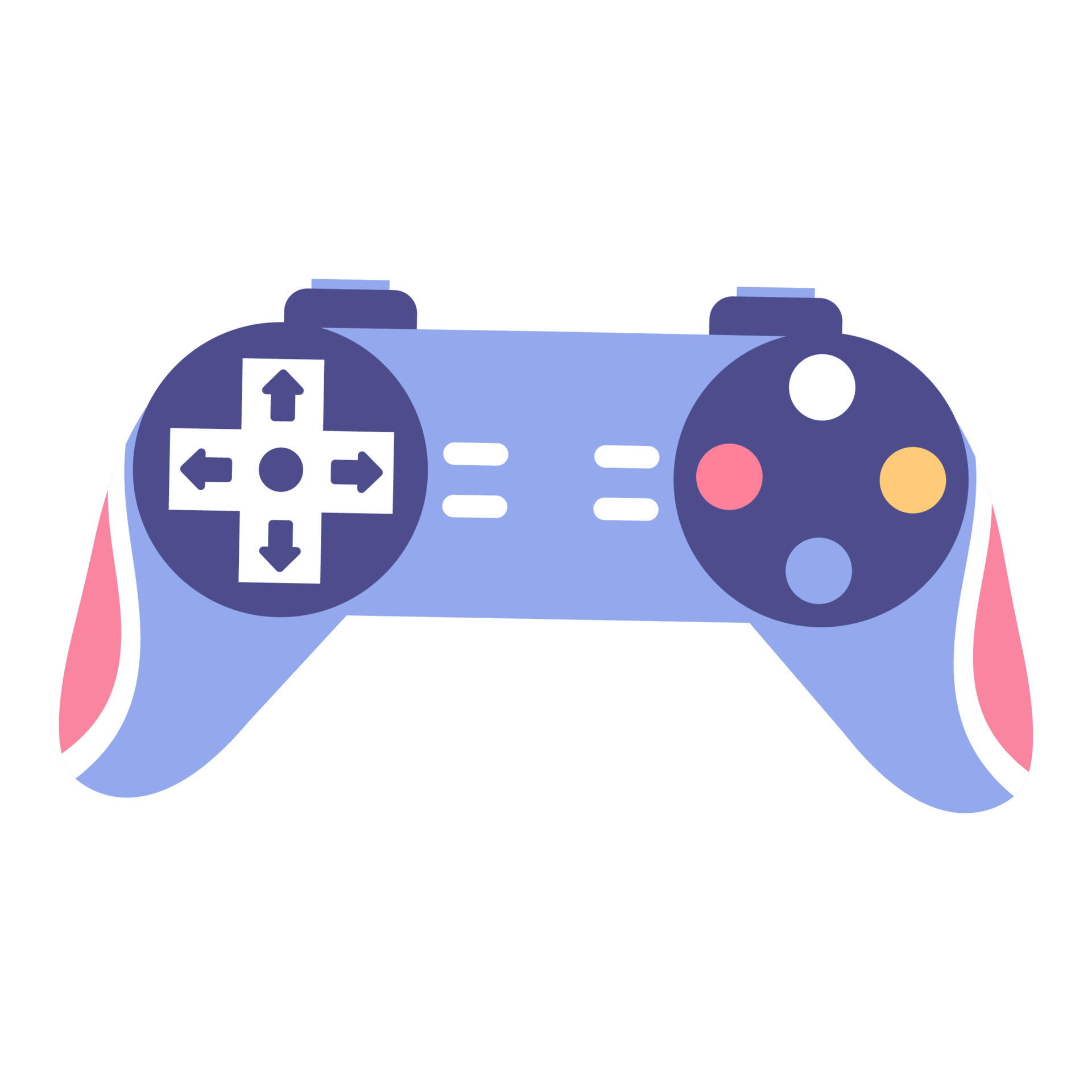 Blue joystick isolated on a white background. Game device 90s. 8170993
