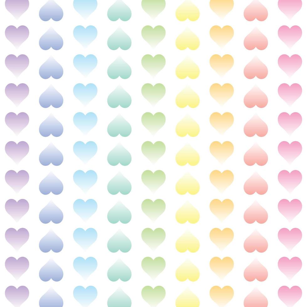 sweet Pattern - Rainbow Heart upsidedown vector