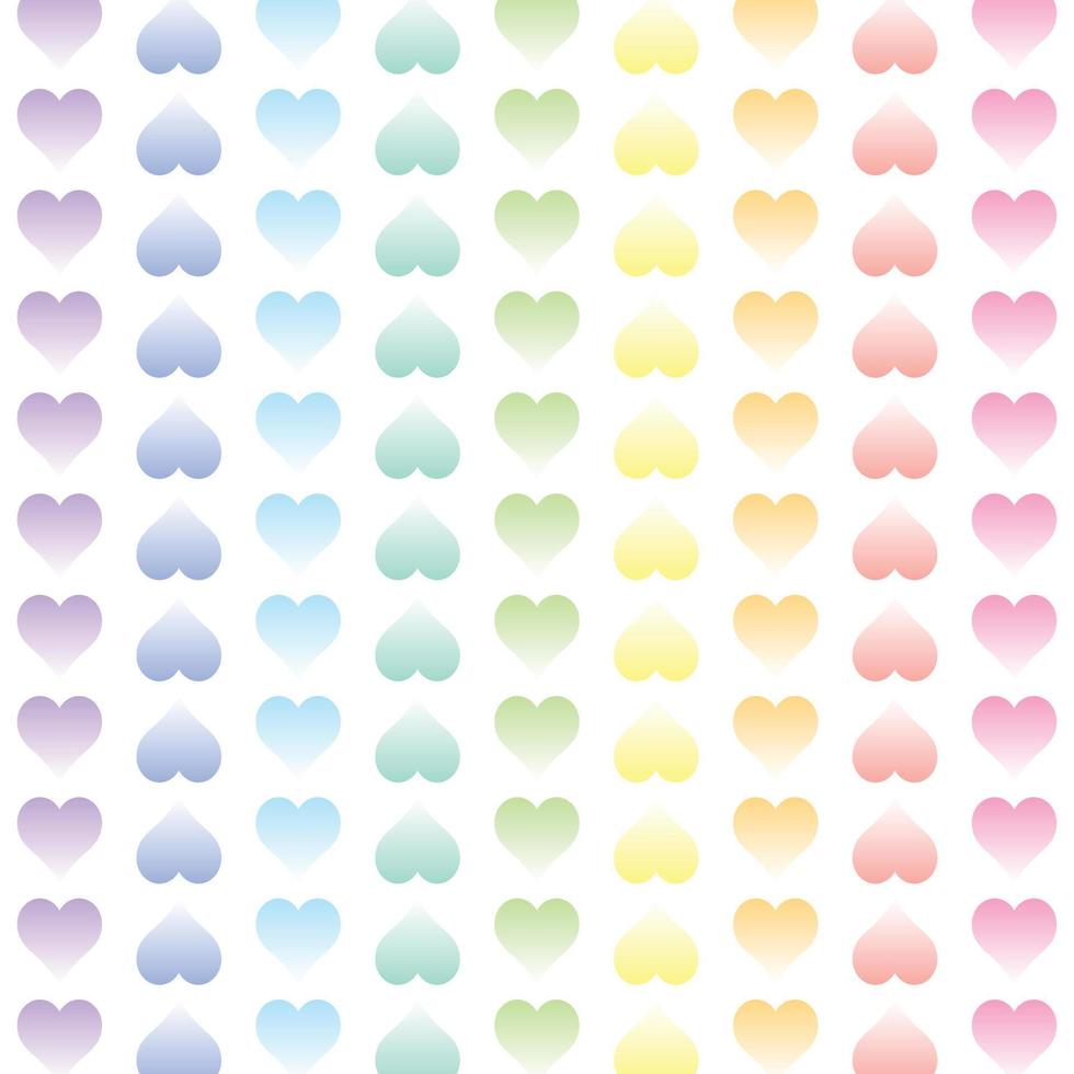 sweet Pattern - Rainbow Heart upsidedown vector