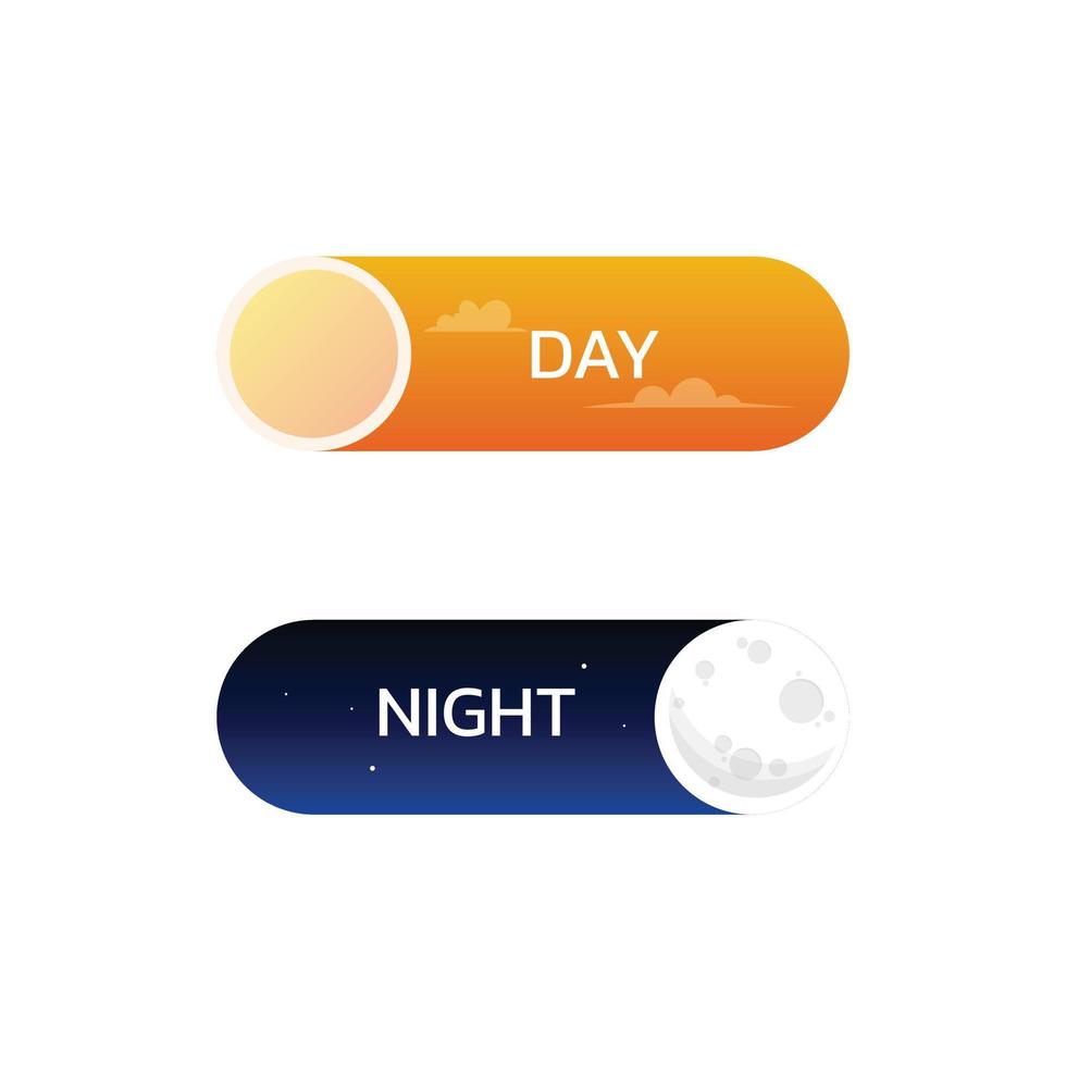 Day and night toggle buttons vector