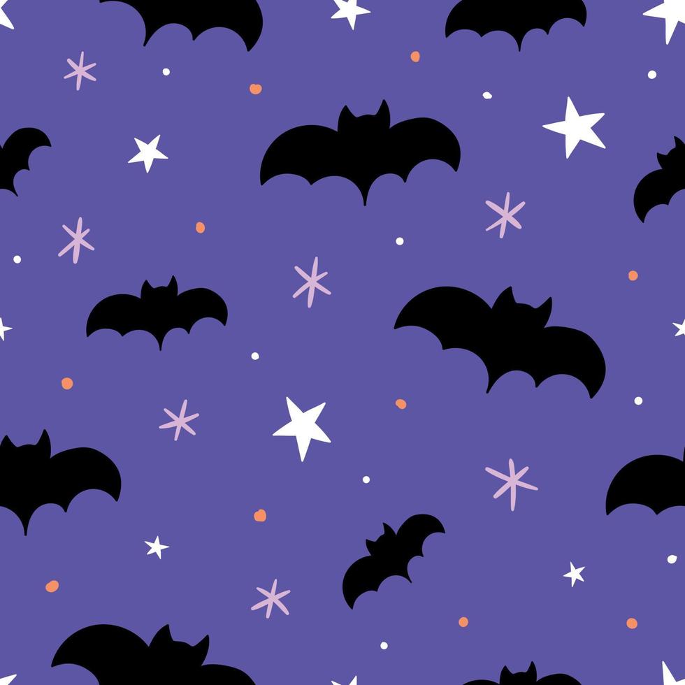 Halloween pattern. Bat pattern. Halloween background 8171094 Vector Art