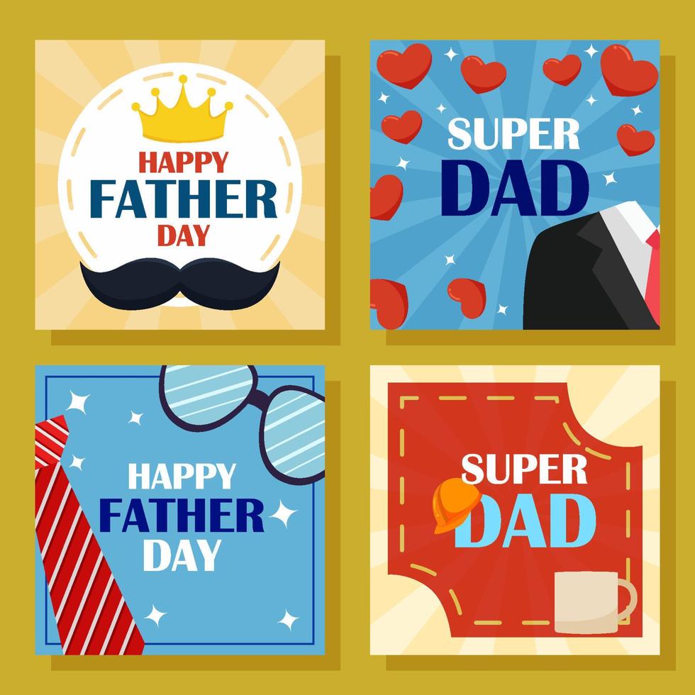 Happy Father's Day Card vector