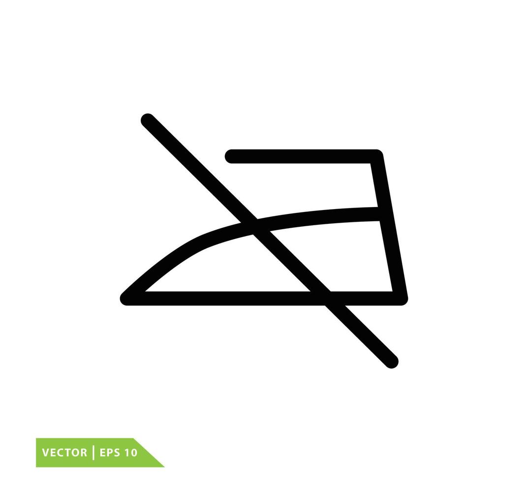 Iron icon vector logo design template