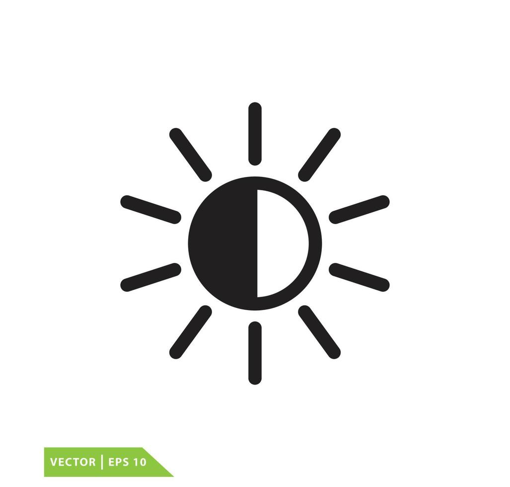 sol icono vector logo diseño ilustración