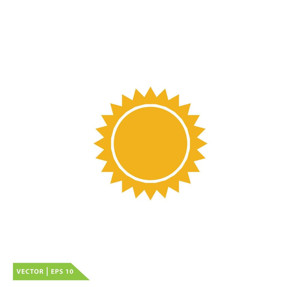 Sun icon vector logo design illustration