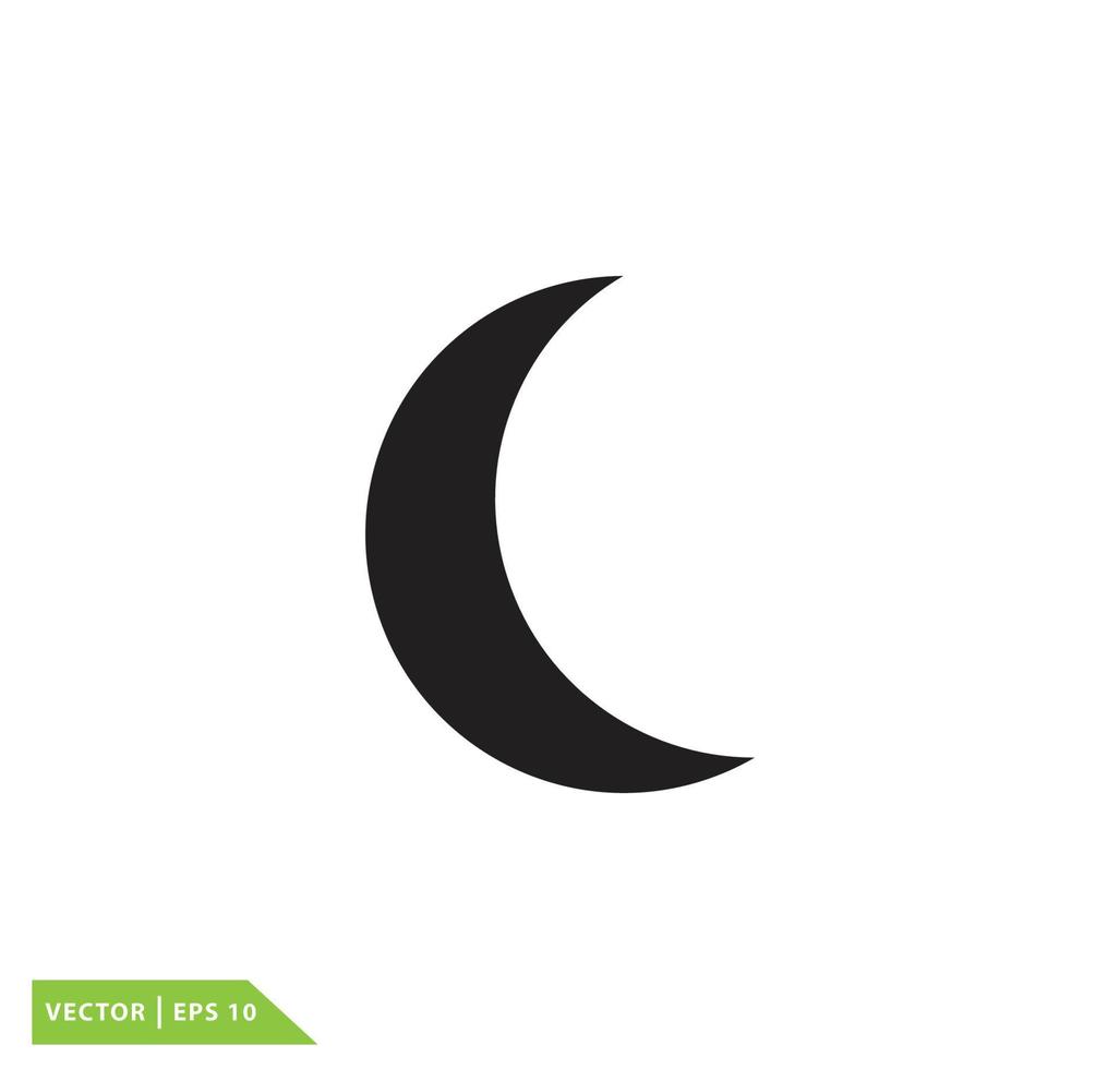 plantilla de diseño de logotipo de vector de icono de noche de luna