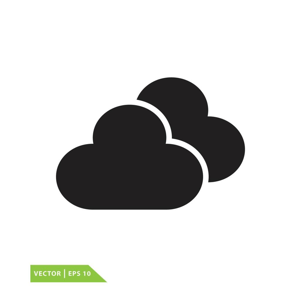 plantilla de diseño de logotipo de vector de icono de nube