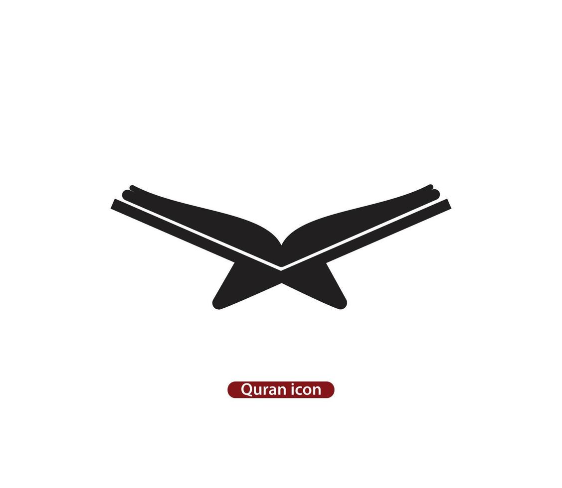 Quran icon vector logo design template