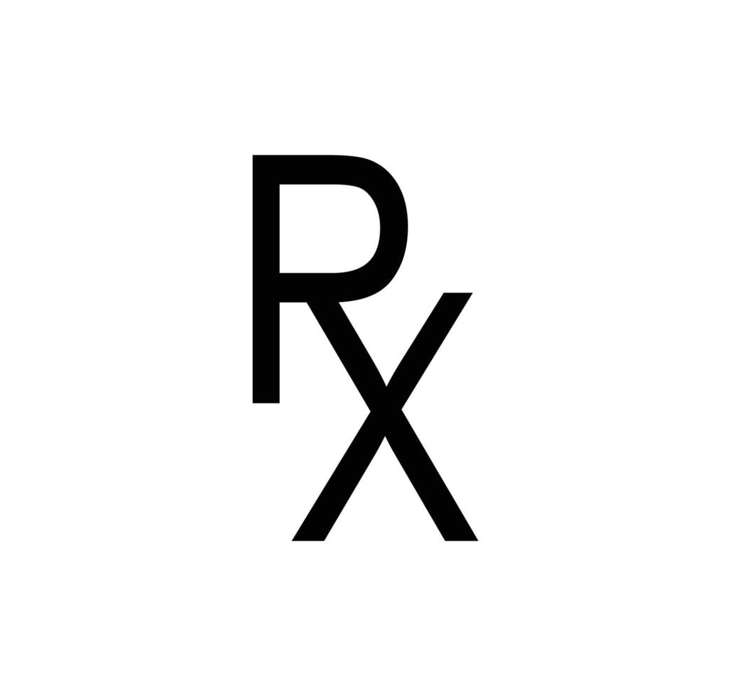 RX icon vector logo design template