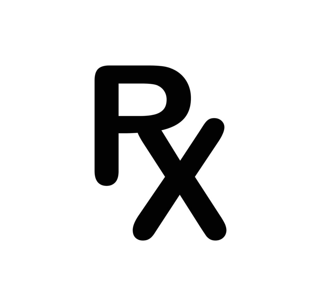 RX icon vector logo design template