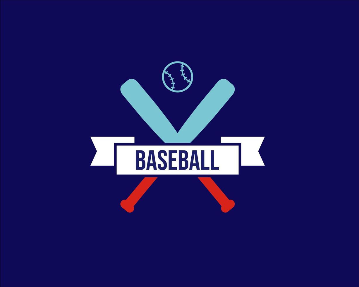 diseño de logotipo de imagen de bate de béisbol vector
