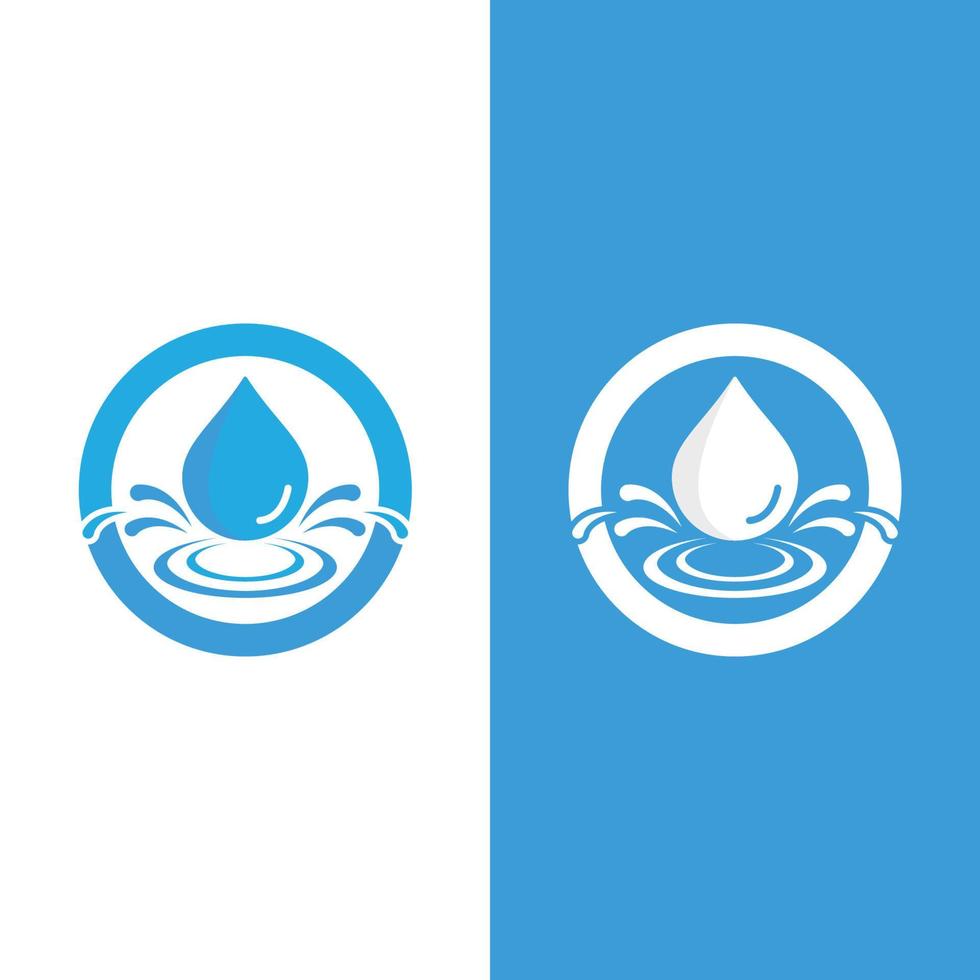 Water drop logo vector illustration