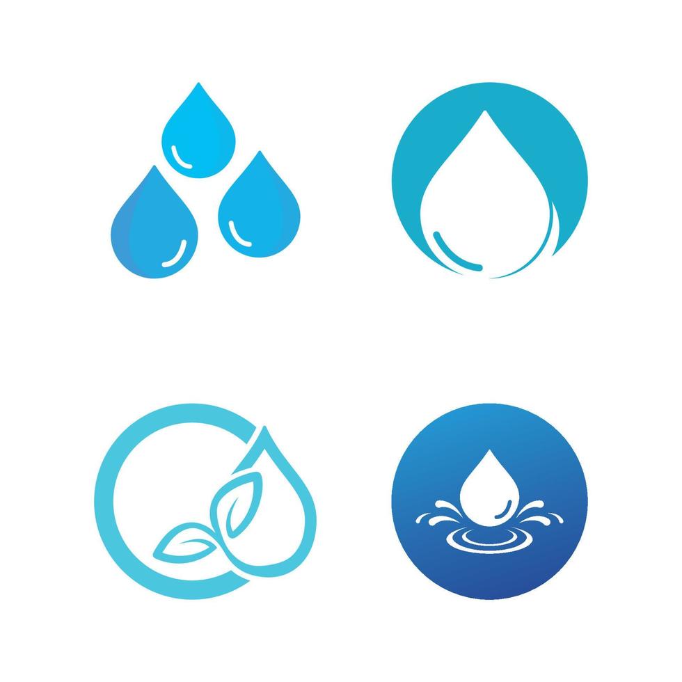 Water drop logo vector illustration