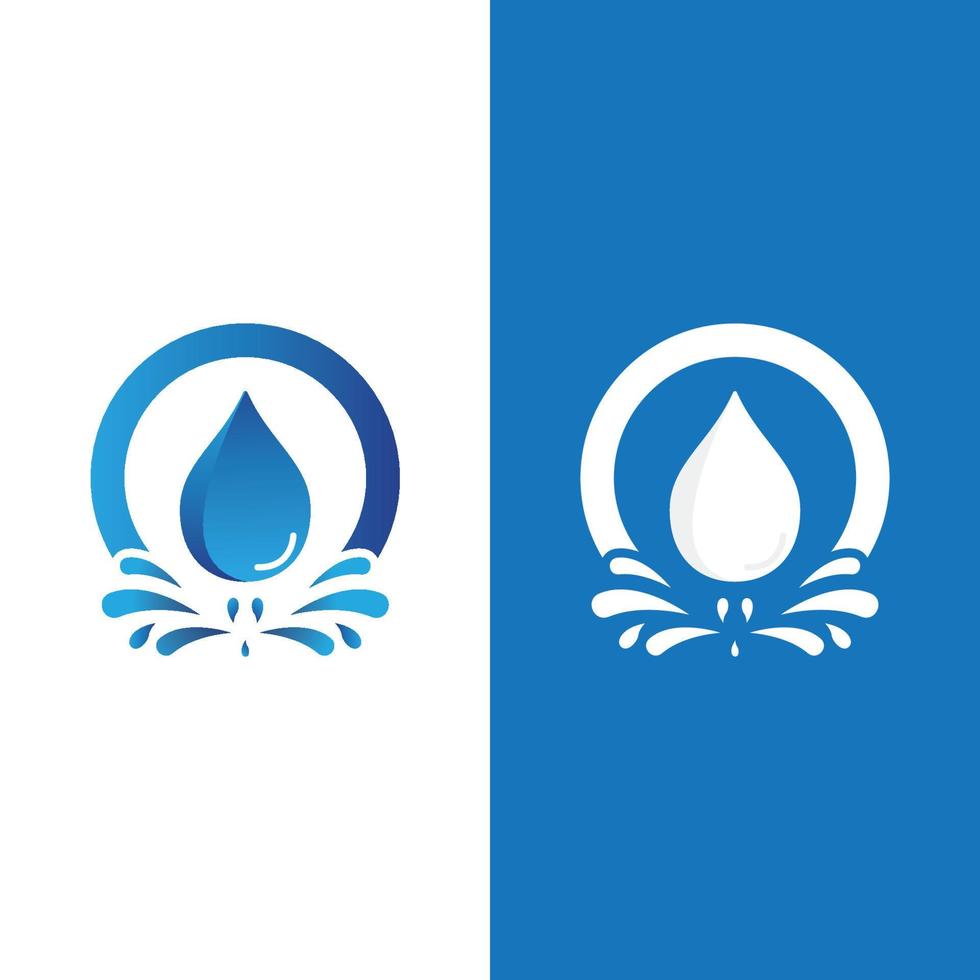 Ilustración de vector de logotipo de gota de agua