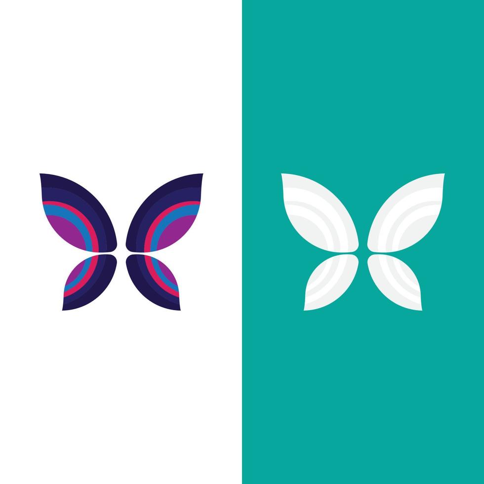 diseño de icono de mariposa de belleza vector