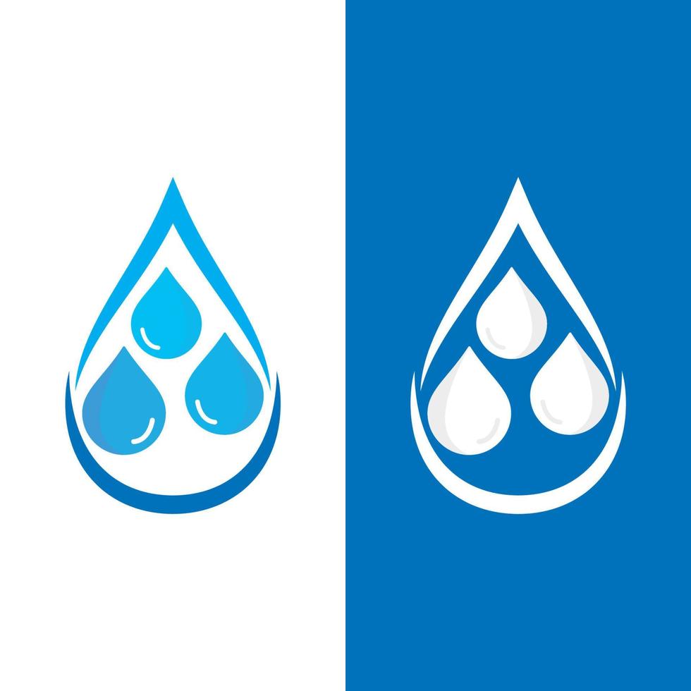 Water drop logo vector illustration