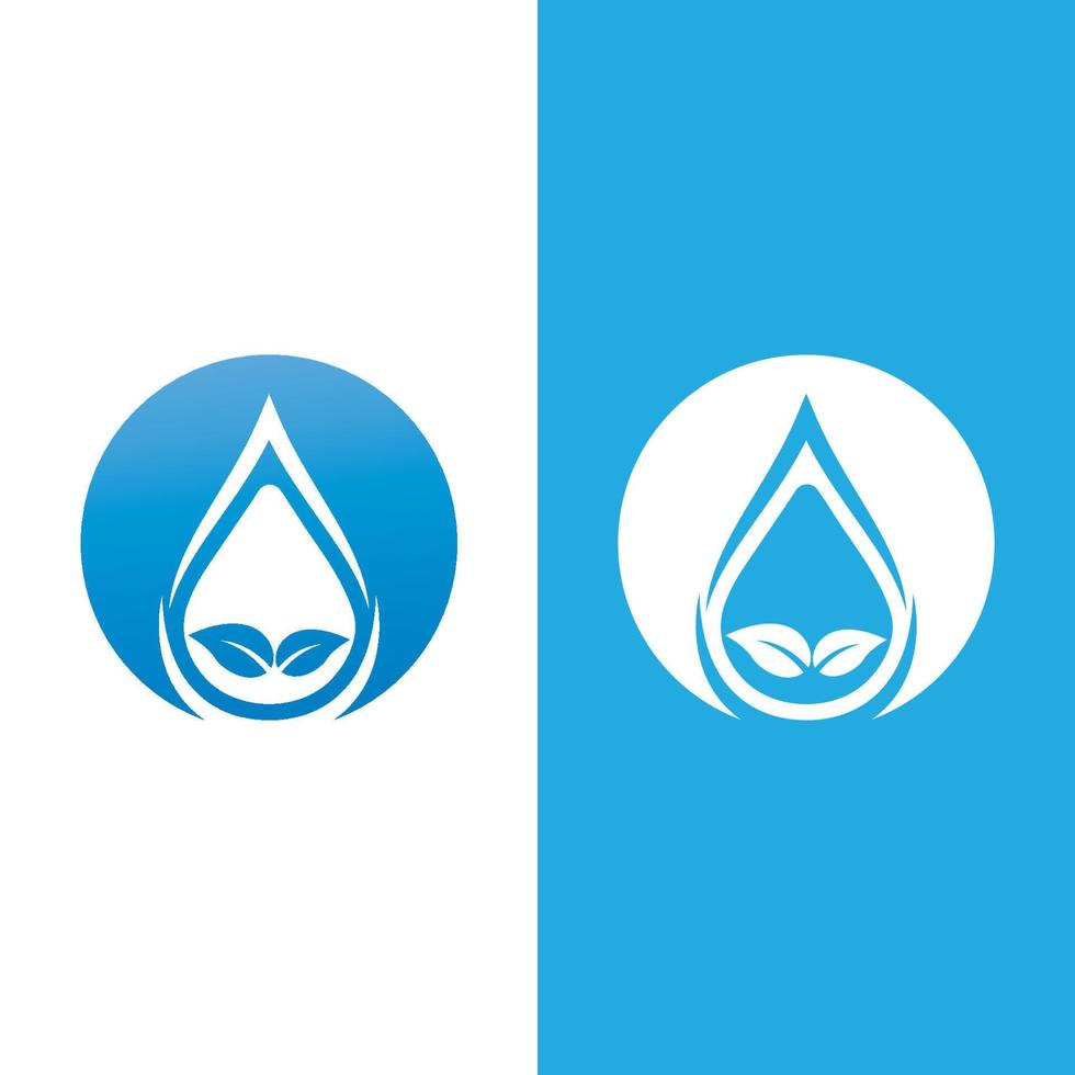 Water drop logo vector illustration