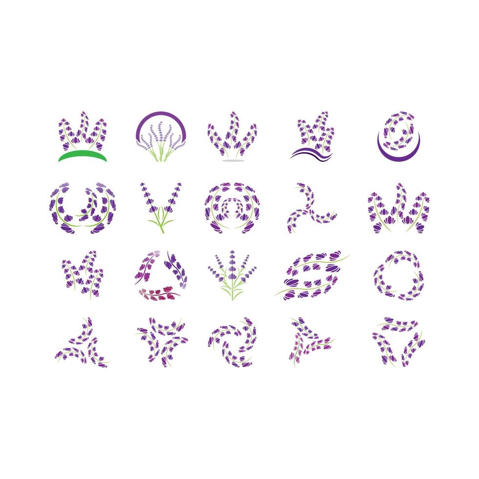 Fresh Lavender flower logo vector